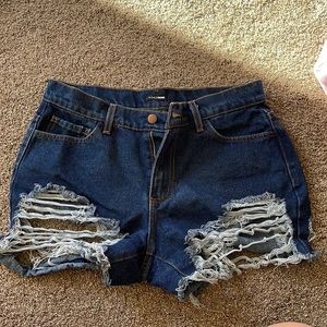 Fashion Nova Jean shorts distressed